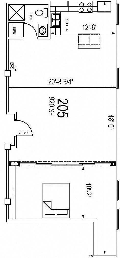 floor plan of the first floor of a small house